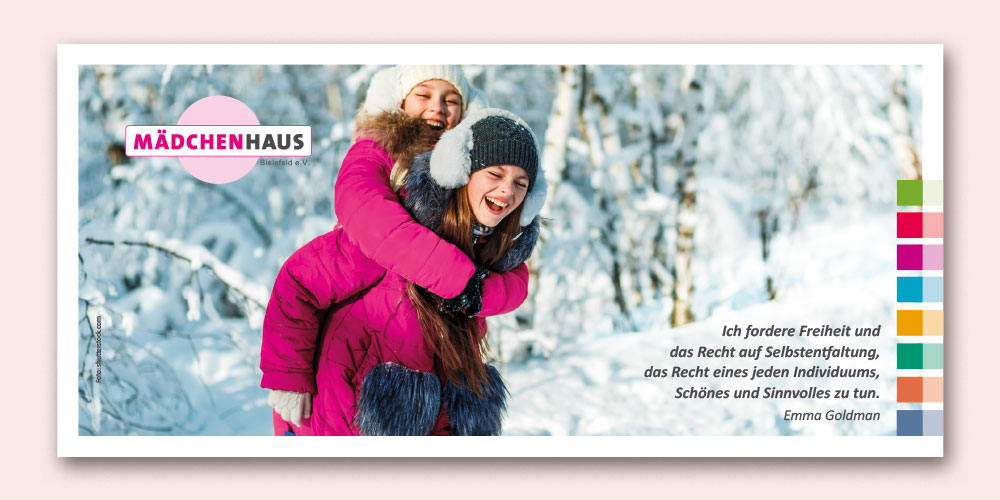 Weihnachtskarte für das Mädchenhaus Bielefeld e.V.